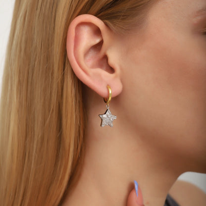 Silver Star Earrings