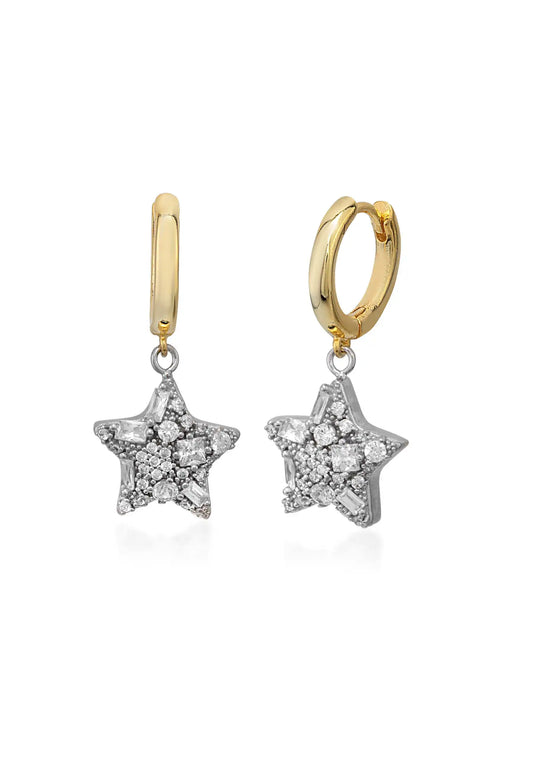 Silver Star Earrings