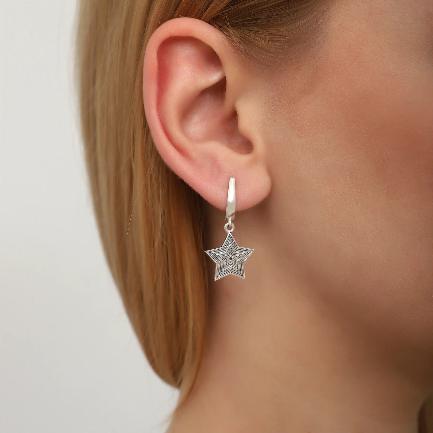 Silver Star Earrings