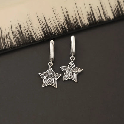 Silver Star Earrings