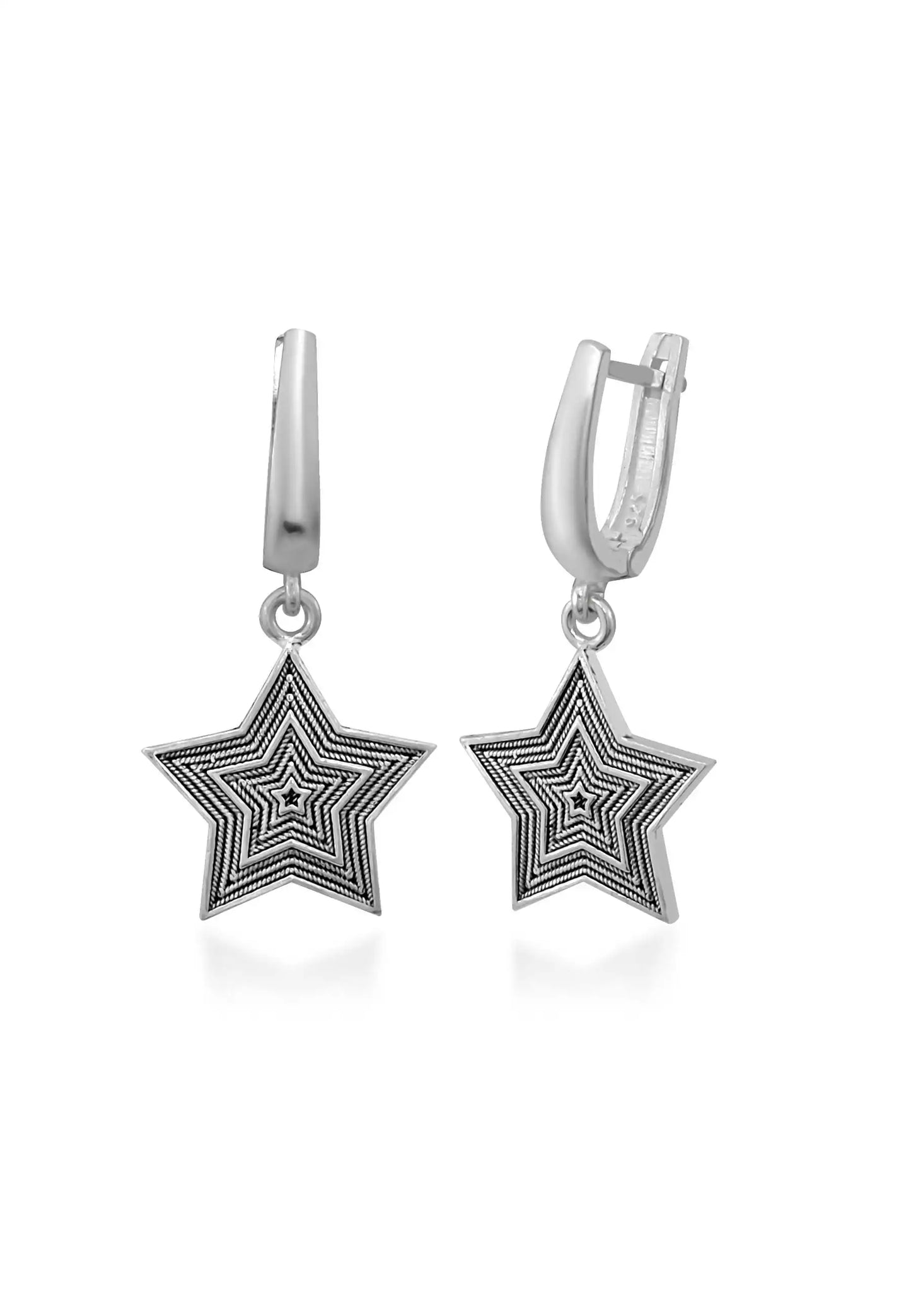 Silver Star Earrings