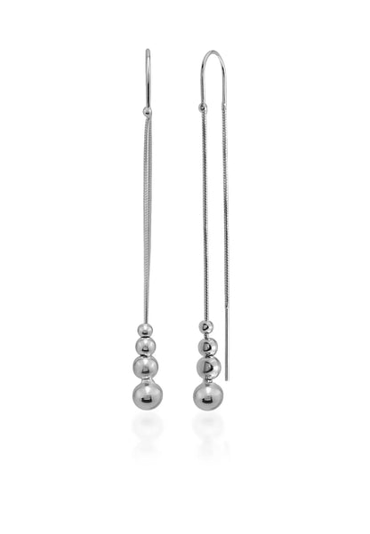 Silver Dangle Long Earrings