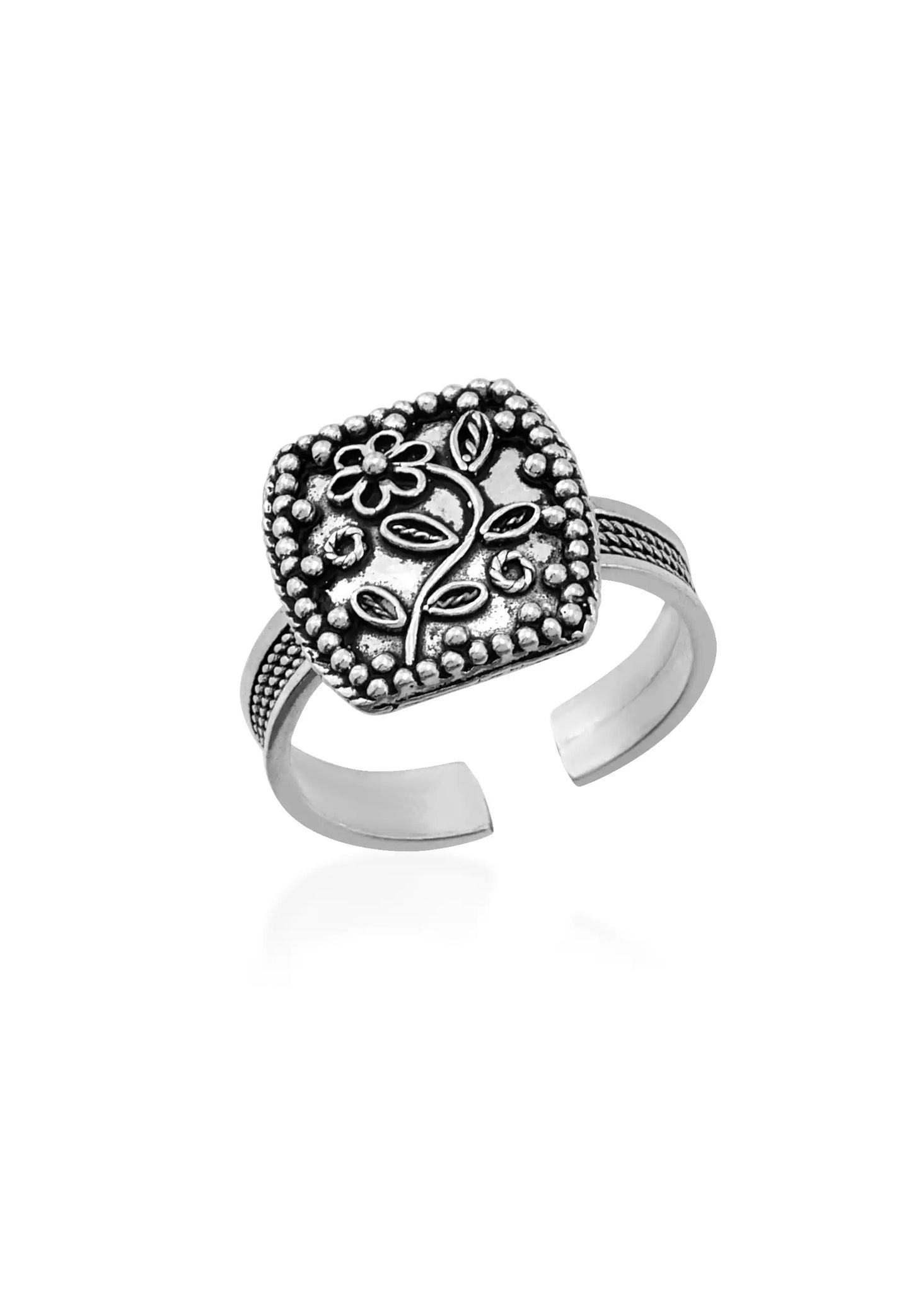 Silver Flower Ring