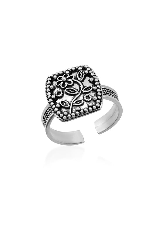 Silver Flower Ring