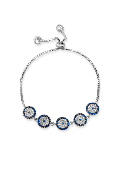 Silver Evil Eye Bracelet