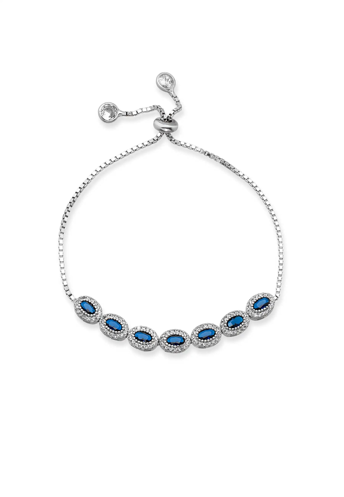 Silver Blue Stone Bracelet