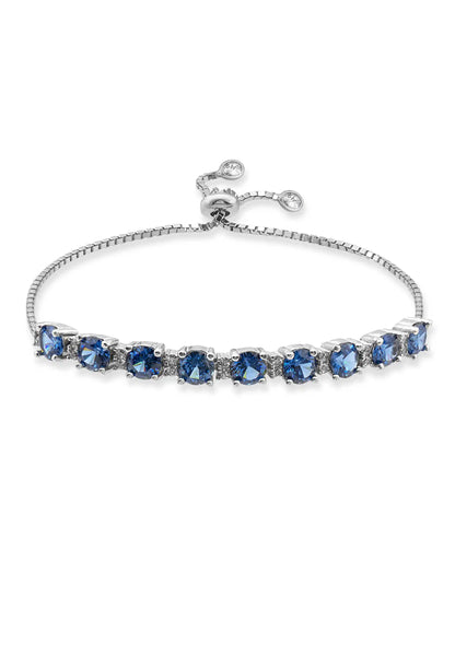 Silver Blue Stone Bracelet