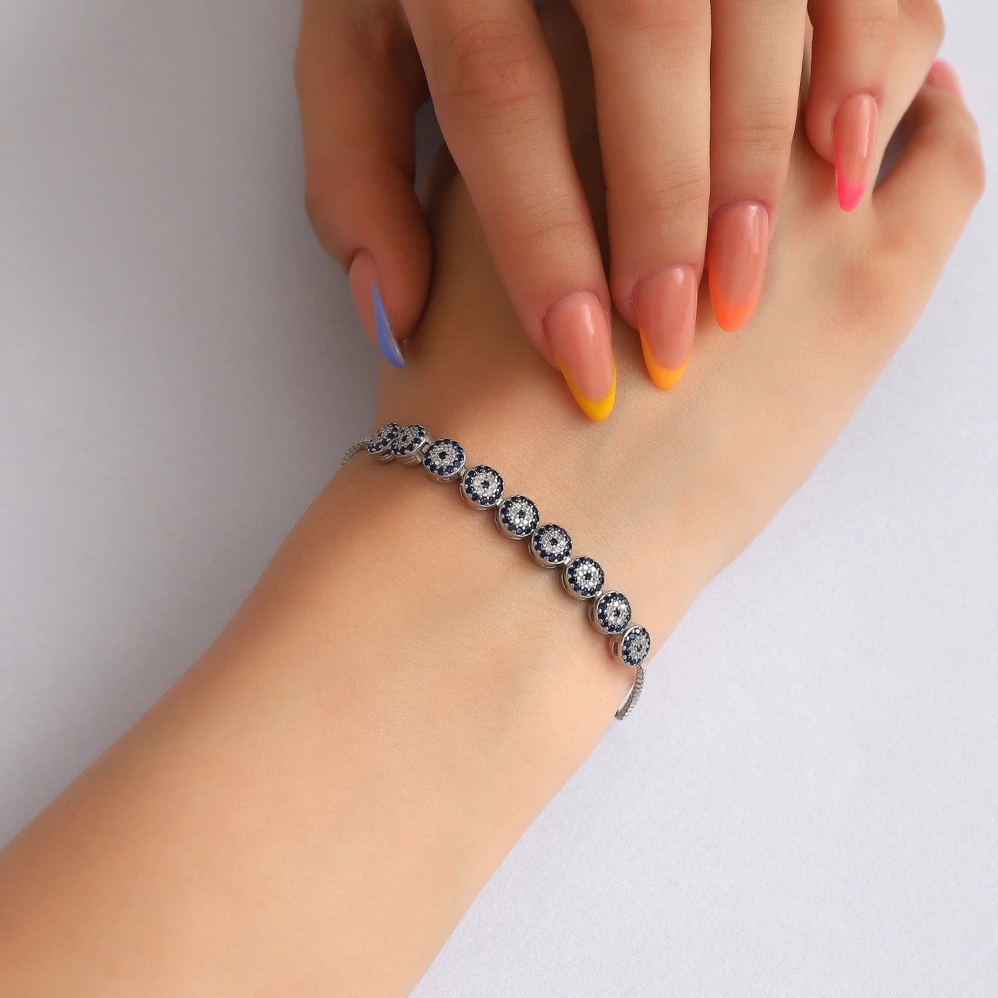 Silver Evil Eye Bracelet