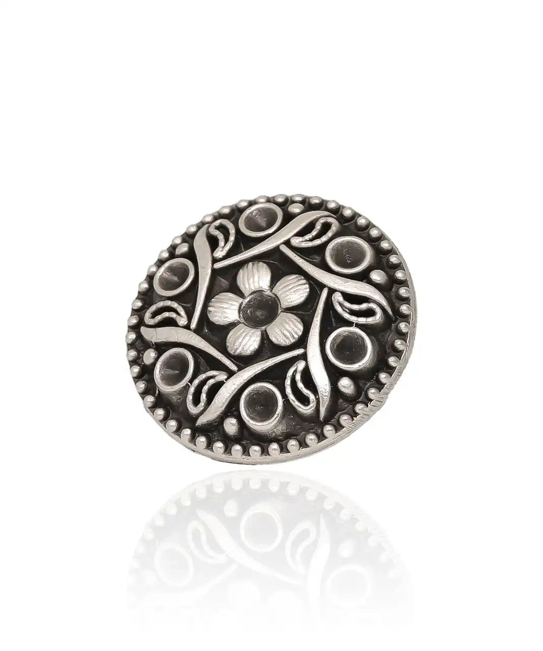 Silver Plated Textured Ring