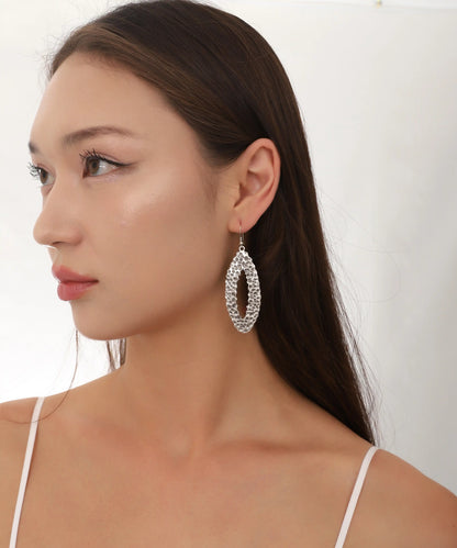 Silver Plated Textured Earrings