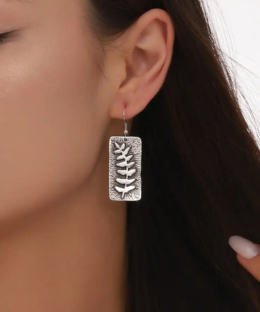 Silver Plated Textured Earrings