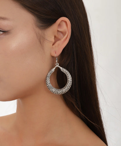 Silver Plated Circle Boho Earrings