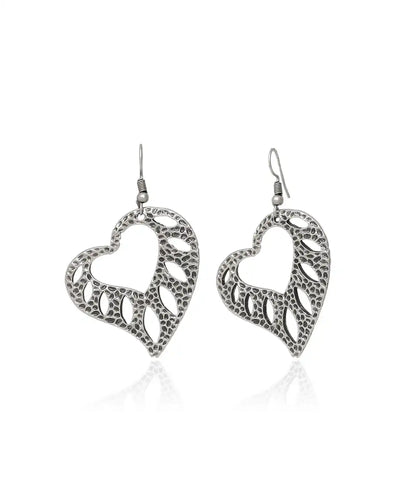 Silver Plated Heart Women Earrings