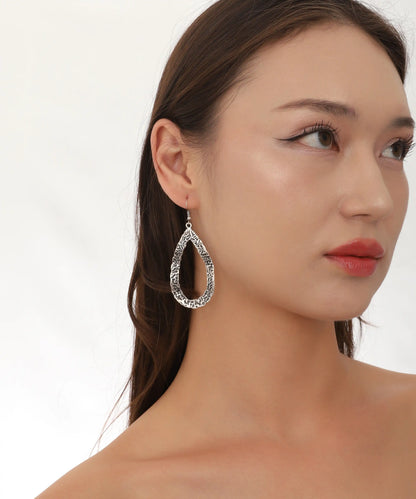 Silver Plated Drop Boho Earrings