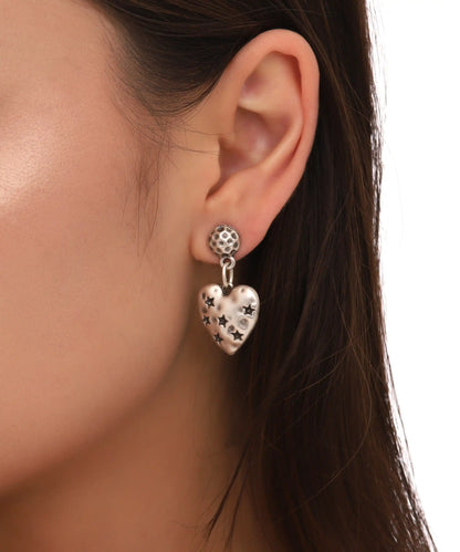 Silver Plated Heart Earrings