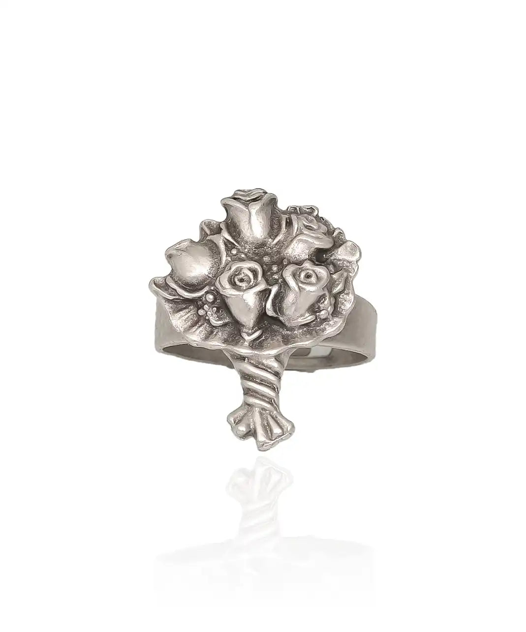 Silver Plated Bouquet Ring