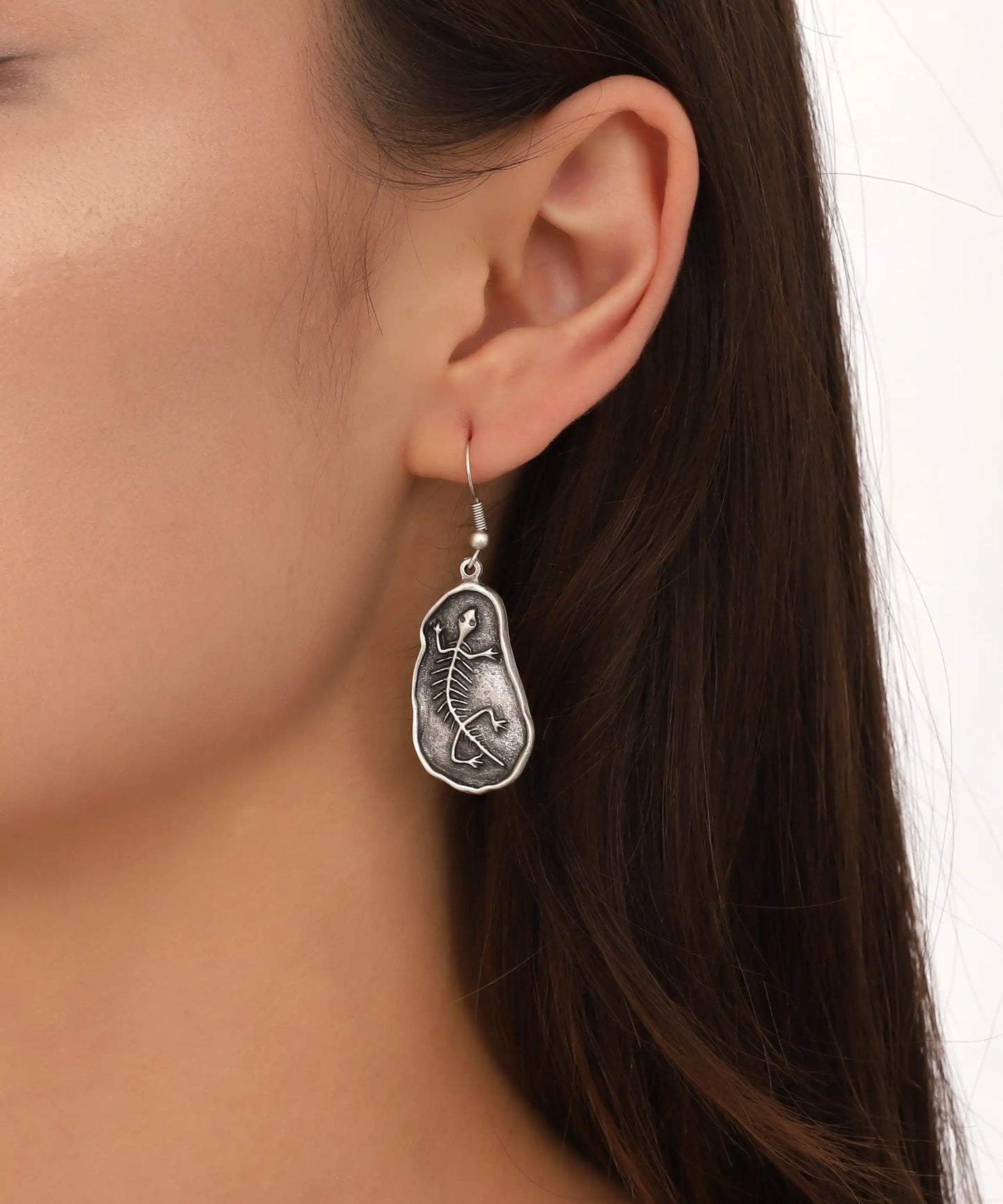 Silver Plated Lizard Earrings