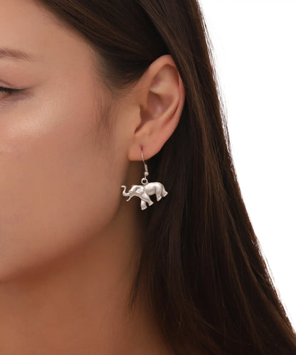 Silver Plated Elephant Women Earrings