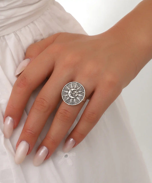 Silver Plated Zodiac Signs Ring