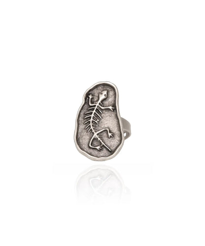 Silver Plated Lizard Ring