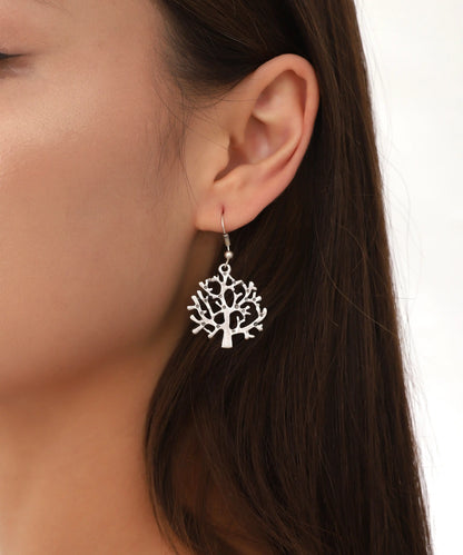 Silver Plated Life of Tree Earrings