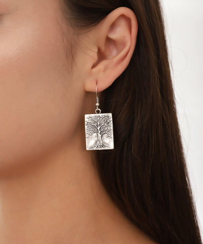 Silver Plated Life of Tree Earrings