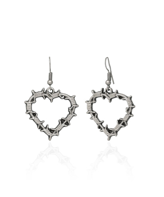 Silver Plated Heart Earrings