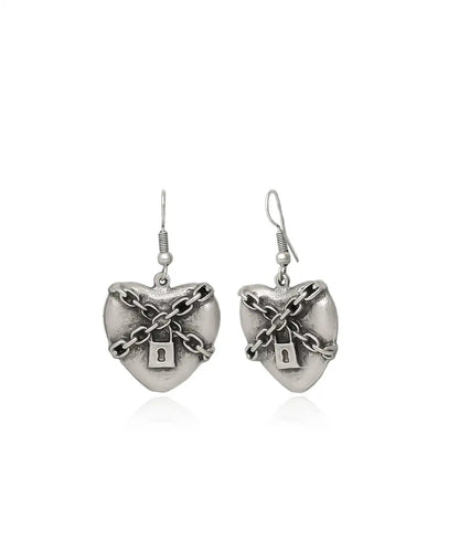 Silver Plated Heart Earrings