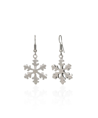 Silver Plated Snowflake Earrings