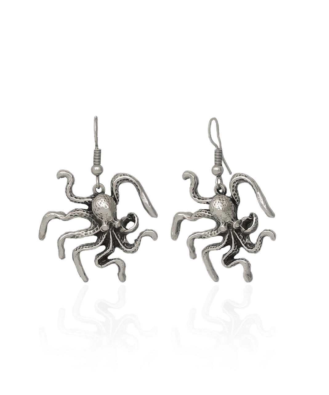 Silver Plated Spider Earrings