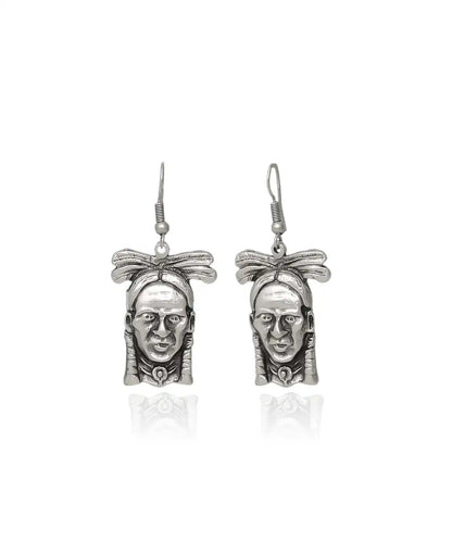 Silver Plated Textured Women Earrings